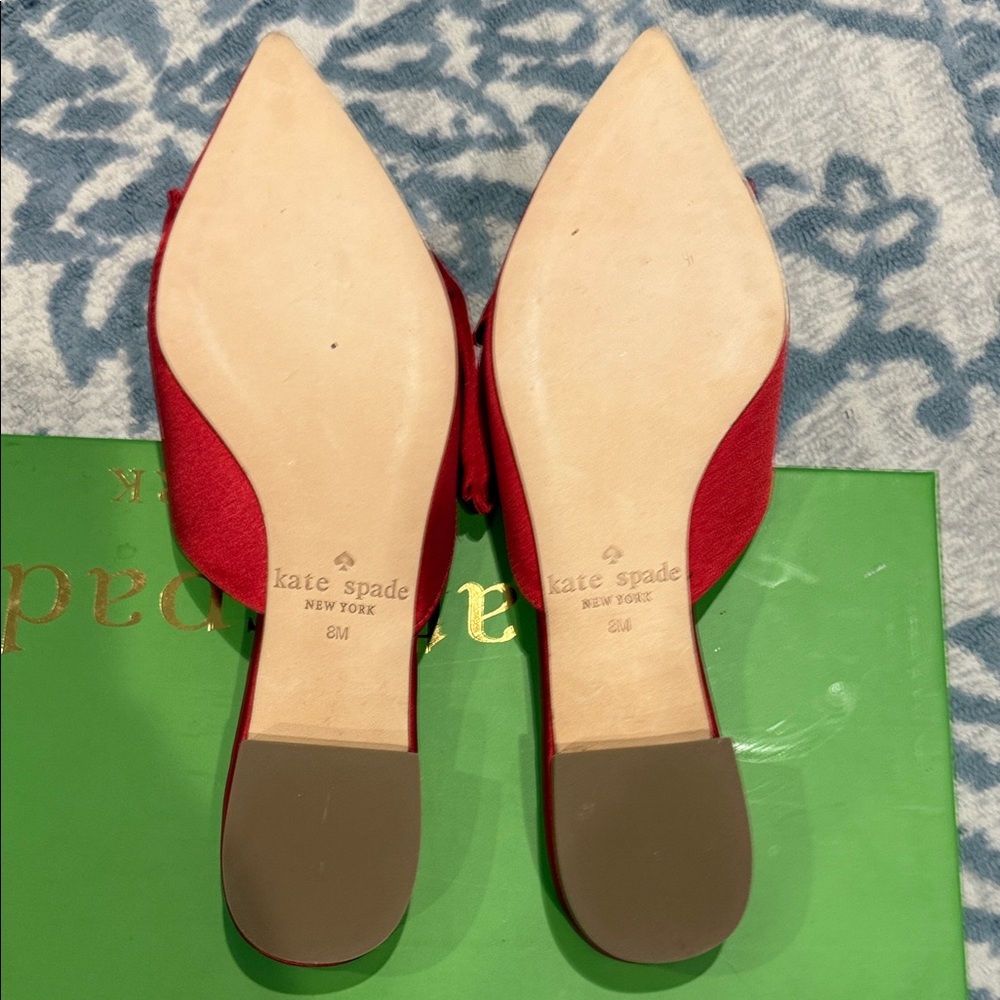 Kate Spade Red Bow Mules - Picture 4 of 8